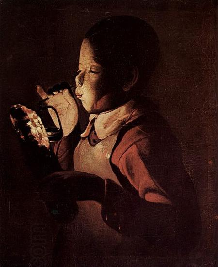Georges de La Tour Knabe blast in eine Lampe China oil painting art